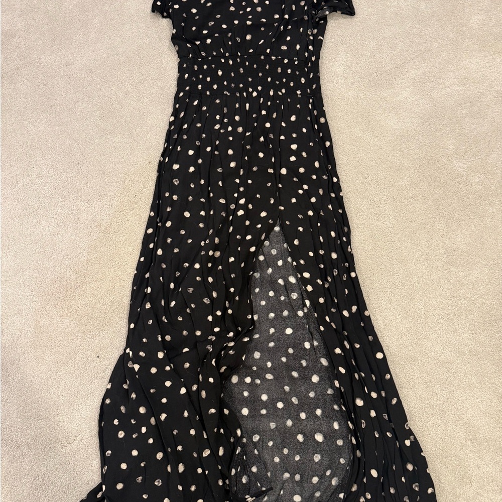 Aritzia  Dot Black Maxi Dress